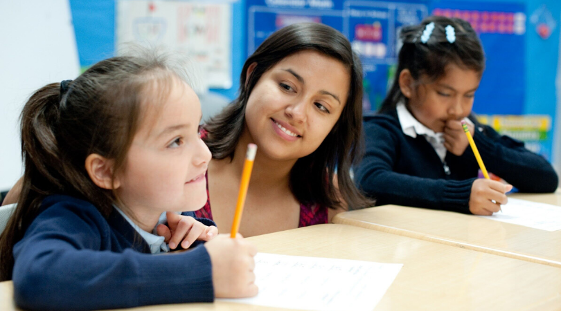 Alicia McClung teaching a children