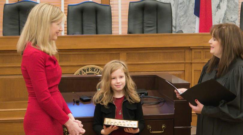 April Farris oath taking