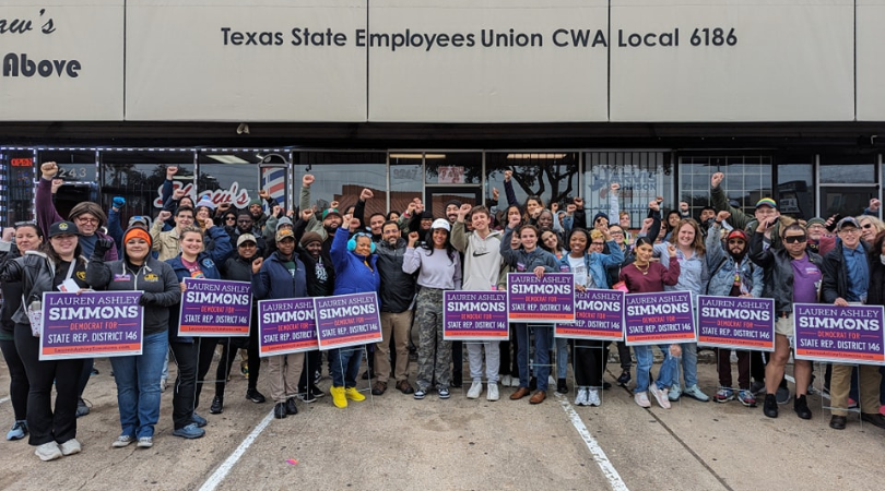 Lauren Ashley Simmons with her supporters