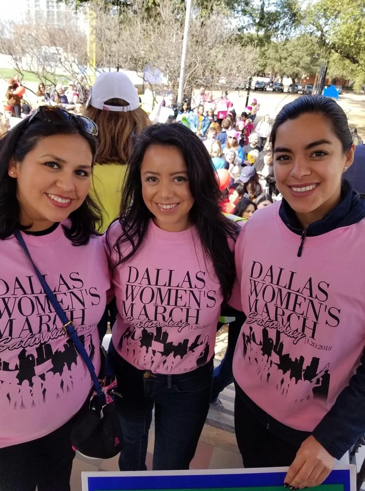 Rebecca Acuña in dallas women's march event