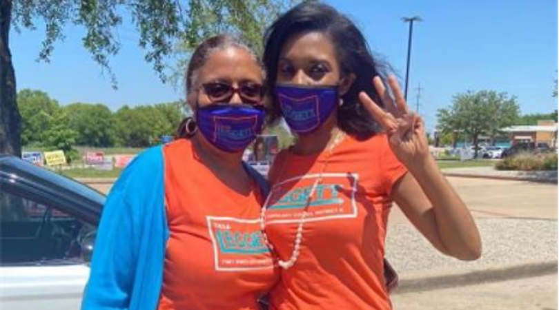 Tiesa Leggett with her mother