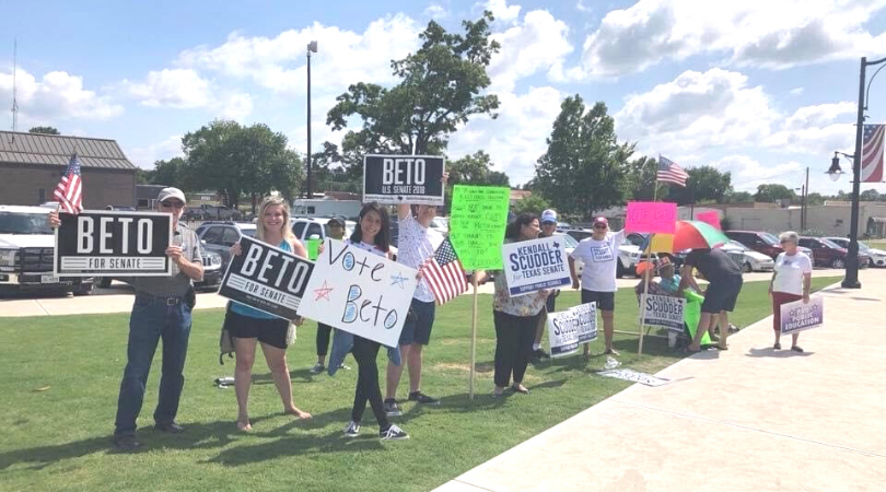 Vanessa Diosdado in a campaign for election