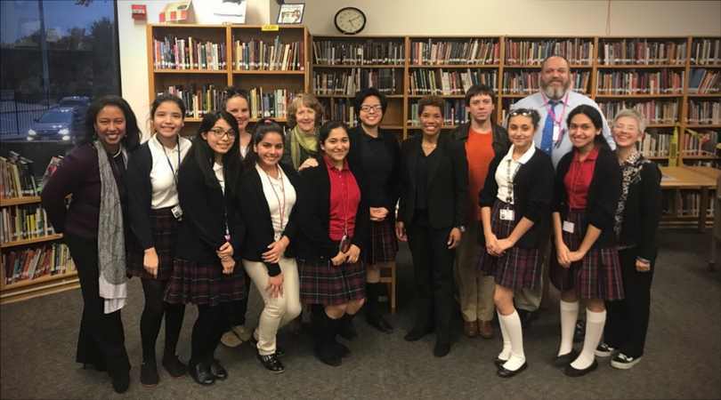 judge tonya parker with students